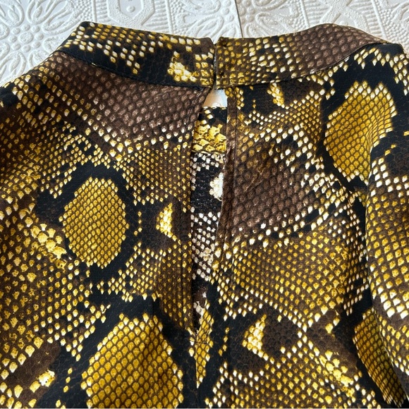 Zara Snakeskin Print Dress Sz L EUC - Picture 8 of 13